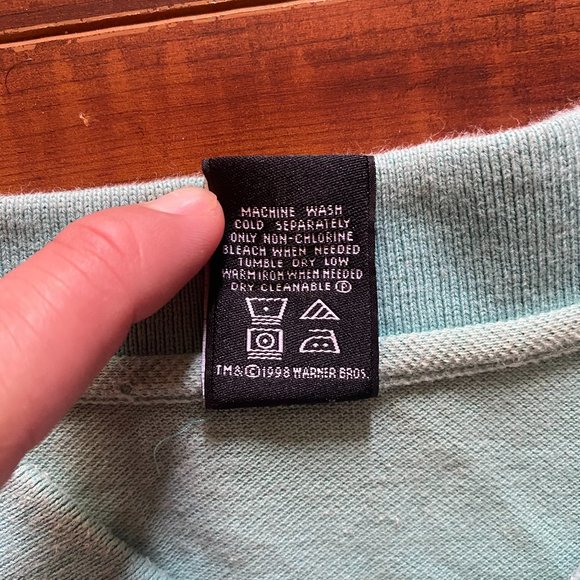 Vintage 98' Looney Tunes Warner Bros. Pepe Le Pew Ringer Polo Shirt size XL - Picture 3 of 4